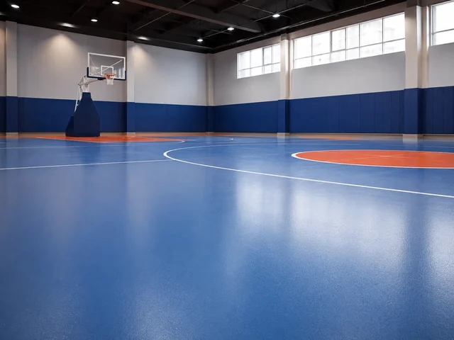 Ankara spor zemin kaplamaları için açık çok amaçlı basketbol sahasında akrilik kaplama ve saha çizgileri