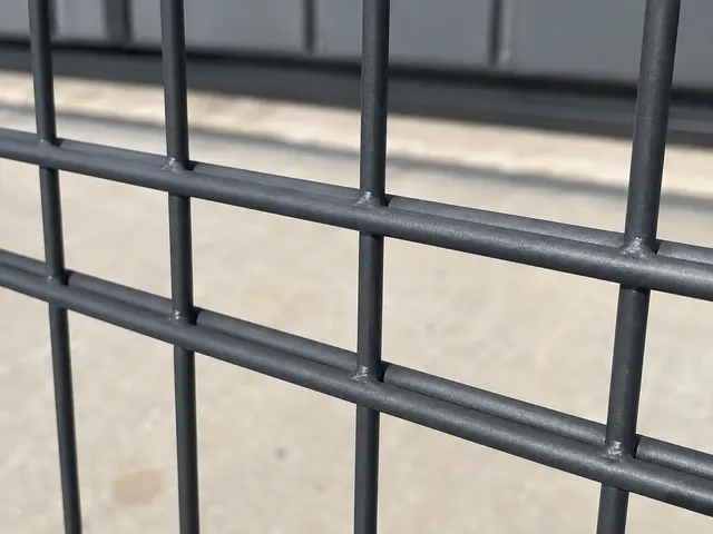 6/5/6 double panel çitte çift yatay tel ile dikey telin kaynaklı birleşimi.