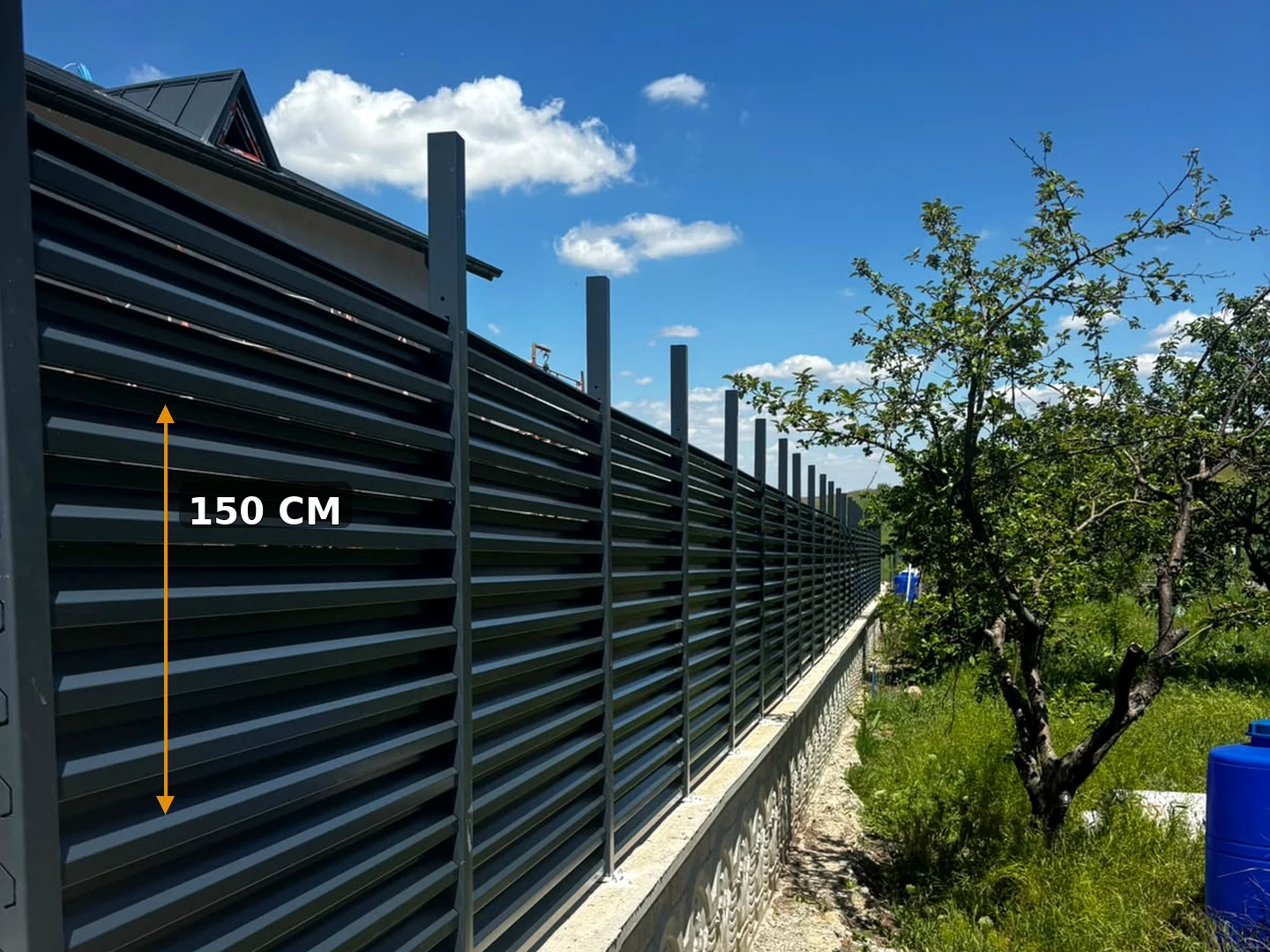 150 cm Panjur Çit Ankara: Yüksek Mahremiyet ve Villa Çevreleme için gerçek saha uygulamasından hazırlanmış panjur çit görseli