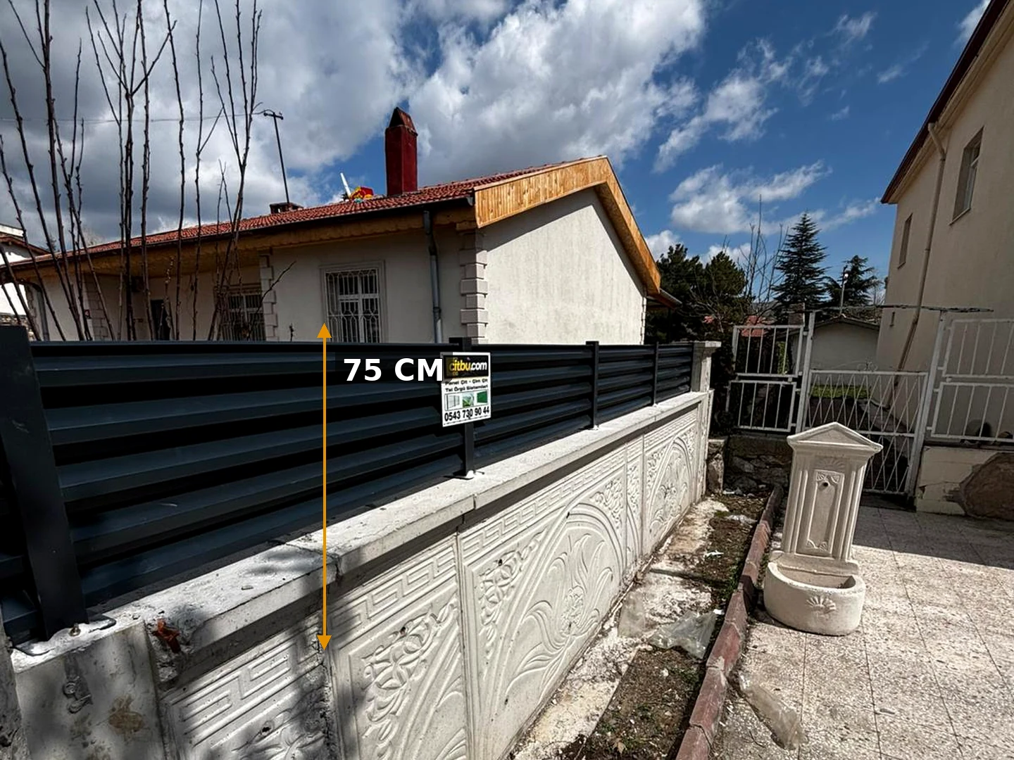 75 cm Panjur Çit Ankara: Villa Duvarı ve Modern Mahremiyet için gerçek saha uygulamasından hazırlanmış panjur çit görseli